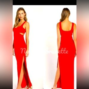 NWT lulus Always Be By My Side cutout maxi dress